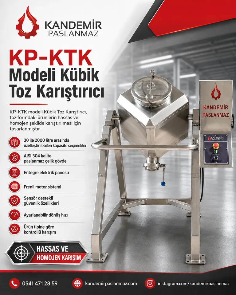 Kübik Toz Karıştırıcı Nedir? Endüstriyel Toz Karıştırma Makinesi