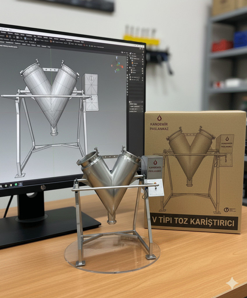 V Tipi Toz Karıştırıcılar: Endüstriyel Üretimde Homojen Karışımın Güvencesi