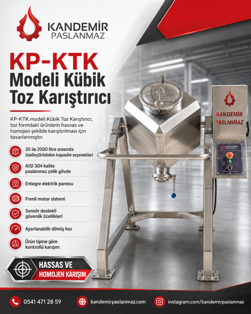 Kübik Toz Karıştırıcı Nedir? Endüstriyel Toz Karıştırma Makinesi